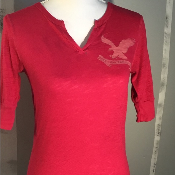 American Eagle red short sleeve T-shirt - Picture 1 of 4